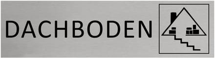 CombiCraft Aluminium Deurbordje "Dachboden " 165x45mm met tape