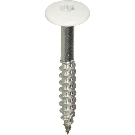 Schroeven voor montage Trespa platen - Torx 20 - 4,8x38mm - RVS - Deeldraad - Wit RAL 9010 (100 stuks)