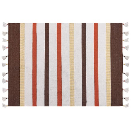 HISARLI - Vloerkleed - Lichtbeige - 140 x 200 cm - Katoen