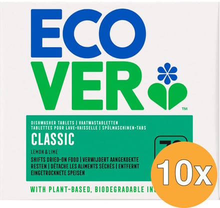 10x Ecover Vaatwasmachinetabletten (70 tabletten)
