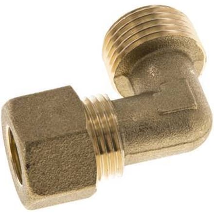 R 1/2'' Buitendraad x 12mm Messing L-Knelfitting 90 graden 75 Bar DIN EN 1254-2