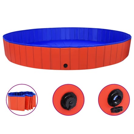 vidaXL - Hondenzwembad - inklapbaar - 300x40 - cm - PVC - rood
