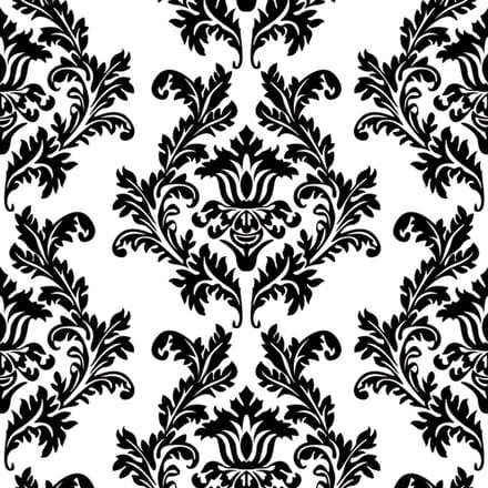 Lunch servetten White & Black Wallpaper - Maki - 33x33 cm