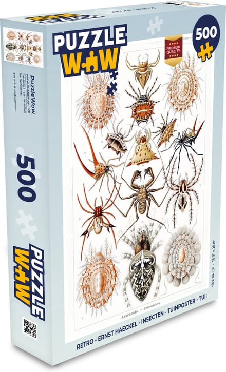 Puzzel Retro - Spin - Ernst Haeckel - Spinnen - Legpuzzel - Puzzel 500 stukjes