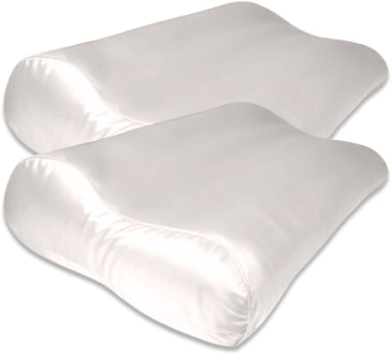 2x Zijden Kussensloop Ergonomisch Soft Ivory - 22MM - Silk Heaven - 40x60cm