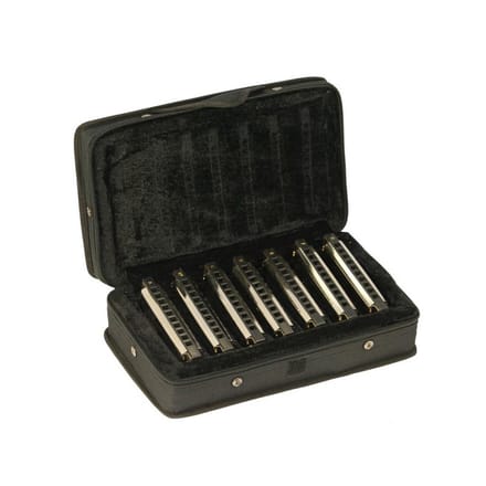 Memphis MBH-10-7 - Blues mondharmonica set - inclusief koffer