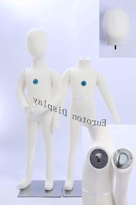 Kinder Mannequin - Kinderpop etalage - Kleding showen - Flexibel en buigbaar - 95 cm - Wit