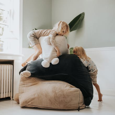 Scandinavian stories Poef Teddy Corduroy - Light blue