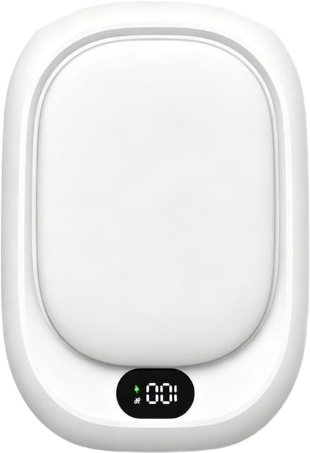 Riemventilator - Heupventilator Draagbaar - Persoonlijke Koeling - Digitaal Batterij Display - 11.7x8x5.9cm - Wit