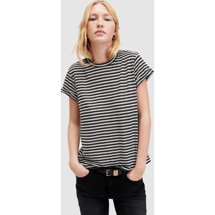 AllSaints Anna Stripe Tee Chalk/ink Größe: 2 | Hemden Outlet | Damen