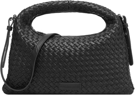 LES VISIONNAIRES Sadie Weave Schoudertas Leder 37 cm - Dames - black