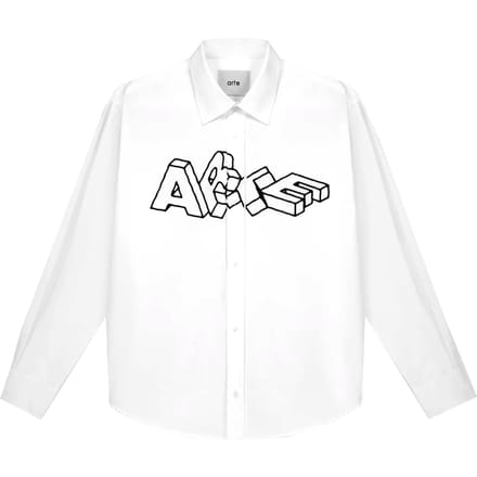 Shirt Lange mouwen Logo Blocks Shirt Wit