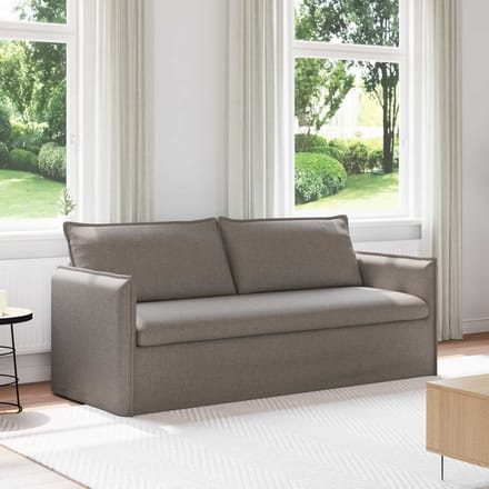 vidaXL - Bank - Taupe - 196 - x - 82 - x - 85 - cm - Stof