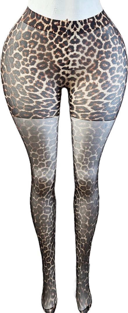 BamBella ® - Panty - onesize - maillot pantys Dames - Onesize - bruin panterprint dierenprint