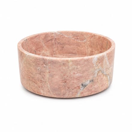 Marmoree - Marmer - Schaal - Rond - Rose - 25cm