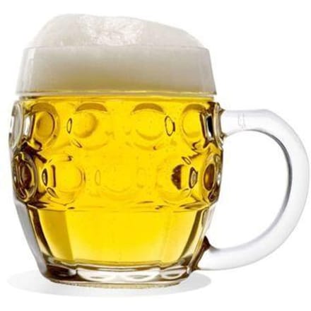 Set van 6 bierglazen Tübinger glas 0,5 L - Traditionele bierpullen hoogte 121 mm diameter 105 mm gewicht 650 g