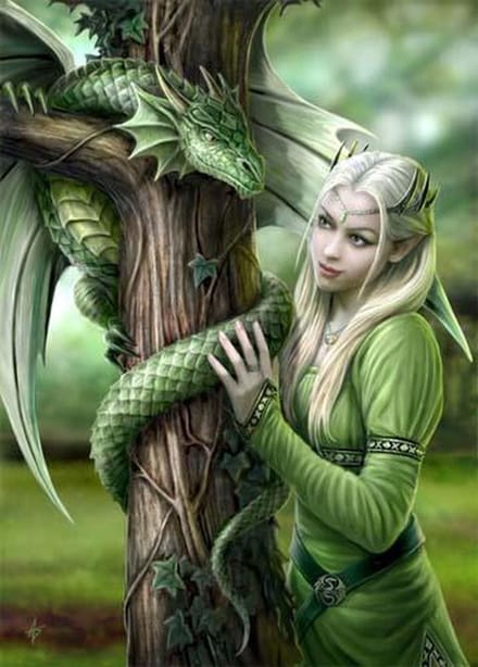 Anne Stokes Wenskaart Kindred Spirits