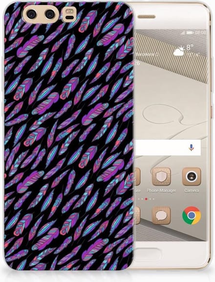 Huawei P10 Plus TPU bumper Feathers Color