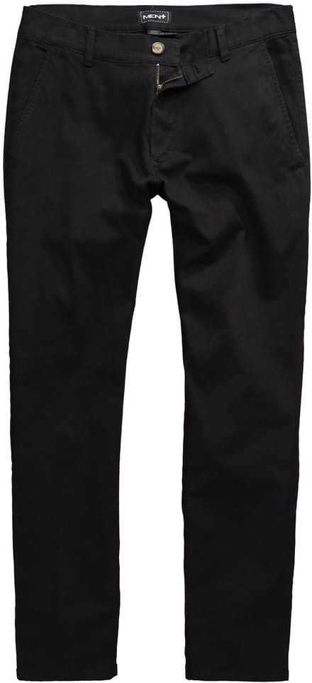 Men Plus - Heren - Chino straight fit - Zwart - Maat 72