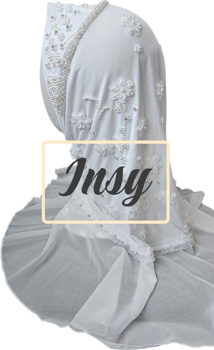 Luxe hoofddoek, instant hijab, hoofddeksel, scarf, witte hijab