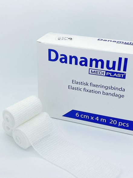 Danamull Elastisch Gaasverband 6cm x 4m - Doos 20 stuks