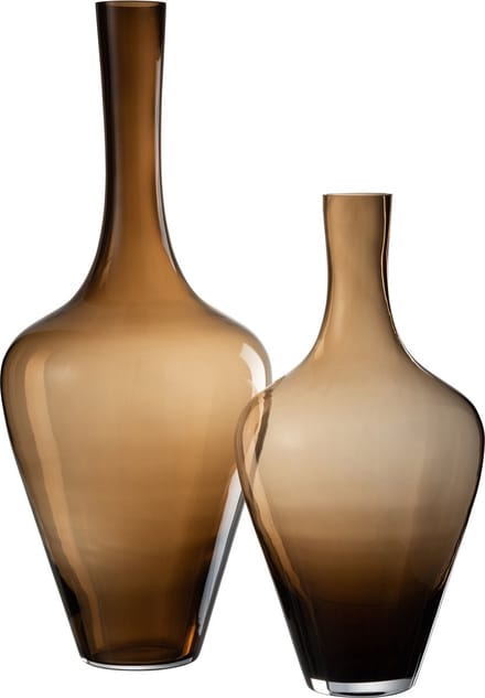 J-Line vaas Joni - glas - amber - large - 70 cm hoog