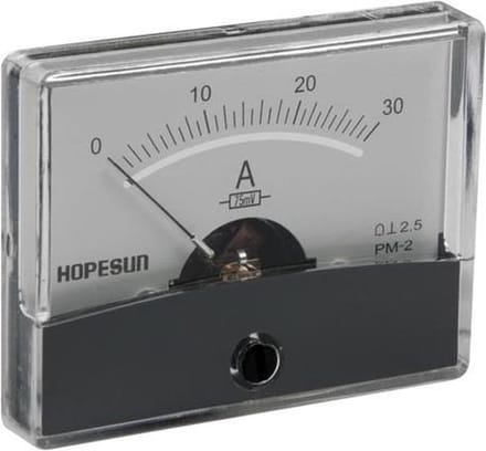 Analoge Paneelmeter Voor Dc Stroommetingen 30A Dc / 60 X 47Mm