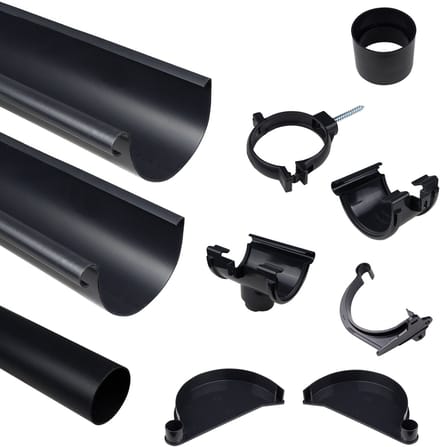 PVC Dakgoot 3.40 meter | Complete set