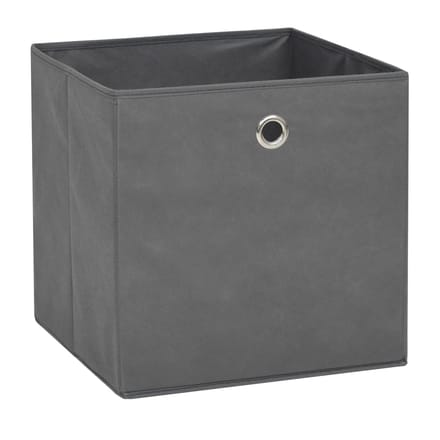 vidaXL - Opbergboxen - 4 - st - 32x32x32 - cm - nonwoven - stof - grijs