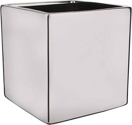 Mica Decorations Chaz Bloempot - L21 x B21 x H21 cm - Zilver