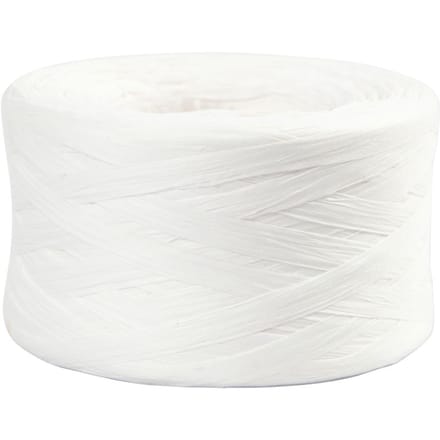 CC Papieren Raffia Garen 8 mm 100 m Wit