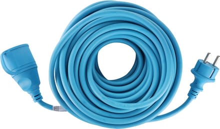 Verlengsnoer - randaarde - IP44 - 3500W - H05RRF - 3 x 1.5 mmÂ² - 25 m - blauw