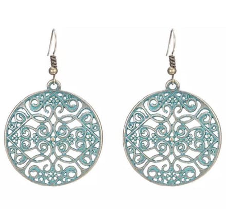 Jomide Oorhangers Retro Blauwgroen - Dames