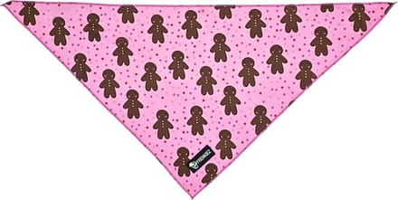 Frenkiez Bandana pink gingerbread man small