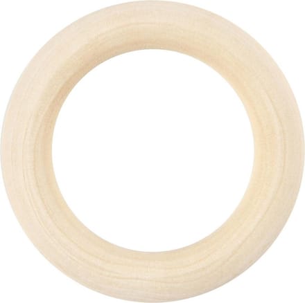 Ring hout, d 55 mm, 6 stuk/ 1 doos