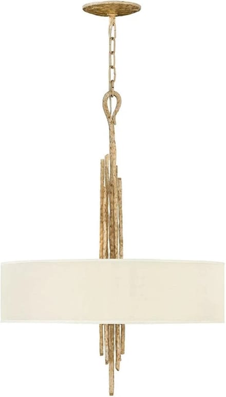 Hanglamp - Steady Lighting - Metaal -  - E14 - L: 61cm - Voor Binnen - Woonkamer - Eetkamer - Champagne