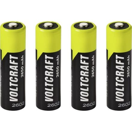 VOLTCRAFT Oplaadbare AA batterij (penlite) NiMH 2650 mAh 1.2 V 4 stuk(s)