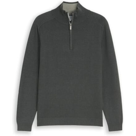 Tom Tailor - Troyer-trui van katoen - Maat M - darkest olive melange