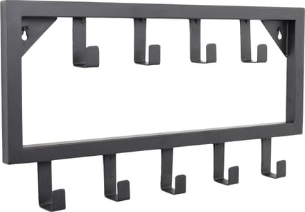 LOFT42 Bono Small Kapstok - Zwart – Metaal – 9 haken - 50x26x4