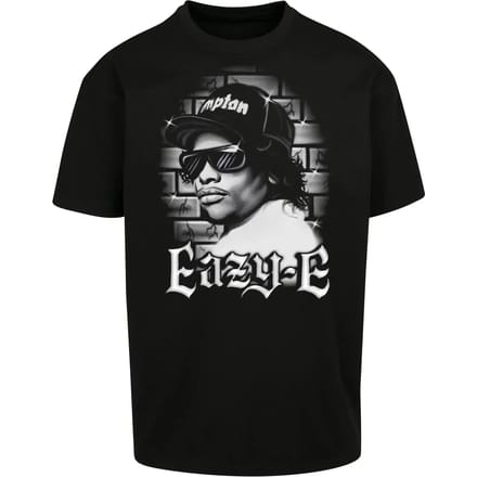 Mister Tee - EazyE Paintbrush Oversize Heren Tshirt - S - Zwart