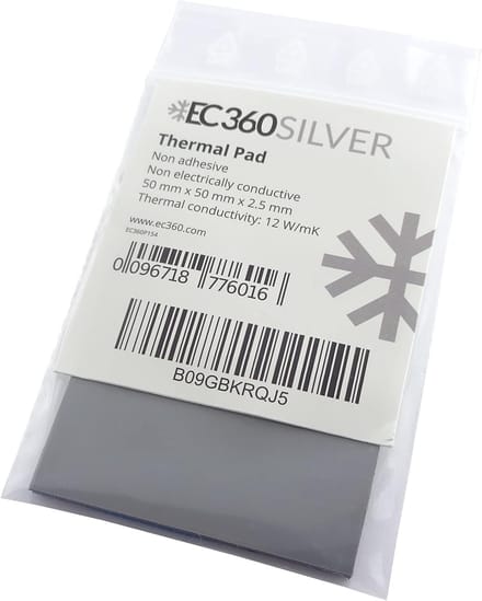 Thermal Pad 12W/mK 50x50x2,5mm voor Koeling van CPU's en GPU's