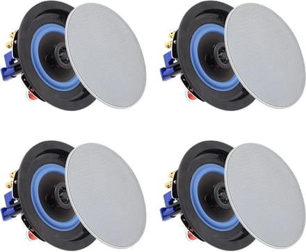 Bluetooth Plafondluidsprekers 4 inch 160W voor Badkamer, Keuken en Woonkamer - 2 Paar