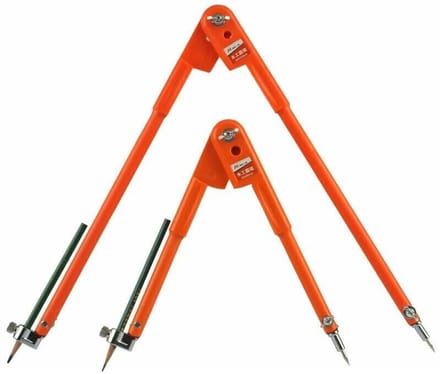 Geschikt voor Precisiekompas/kompasset, grote diameter - Oranje L + S -