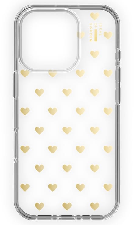 iDeal of Sweden Mirror Case geschikt voor Apple iPhone 16 Pro Max - Golden Hearts