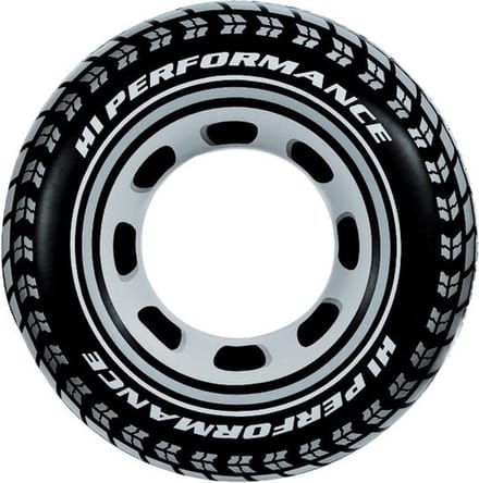 Opblaasbare Band - Autoband - 91cm - Zwart met Grijs