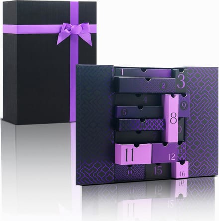 Luxe Geschenkdoos met 16 Magnetische Lades - Paars