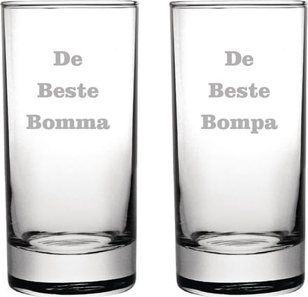 Longdrinkglas gegraveerd - 28,5cl - De Beste Bomma-De Beste Bompa