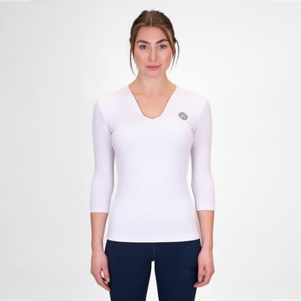 BIDI BADU Crew V-Neck Longsleeve Dames-Wit