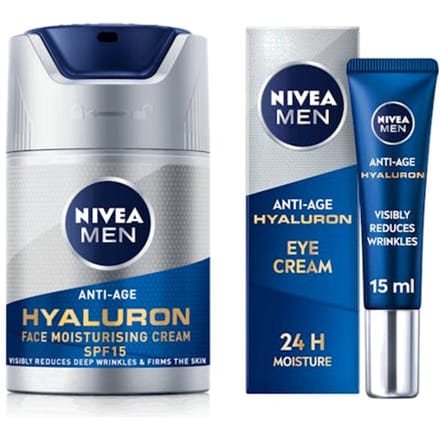 NIVEA Men Hyaluron Moisturing Creme &amp; Hyaluron Eye Cream 50 ml + 15 ml