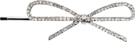 Haarsoires Haarspeld Schuifspeldje 7cm - Strik Strass Steentjes - Zilver